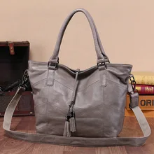 Высококачественная модная женская сумка из натуральной воловьей кожи, короткая сумка через плечо, роскошная кисточка натуральная кожа