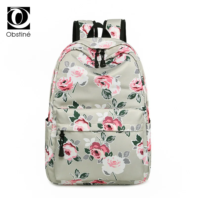 Nylon Waterproof Backpack Women Large Capacity Ladies 15 Inch Laptop