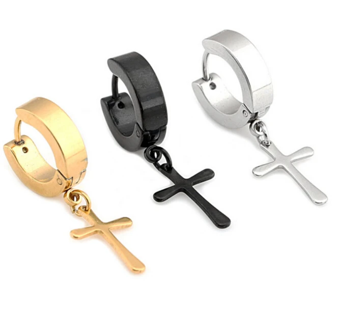 Us 2 11 2pcs High Quality Cool Cross Stainless Steel Studs Earrings For Mens Boy Punk Biker Crosses Brincos Jewelry In Stud Us 2 11 2pcs High Quality Cool Cross Stainless Steel Studs Earrings For Mens Boy Punk Biker Crosses Brincos Jewelry In Stud