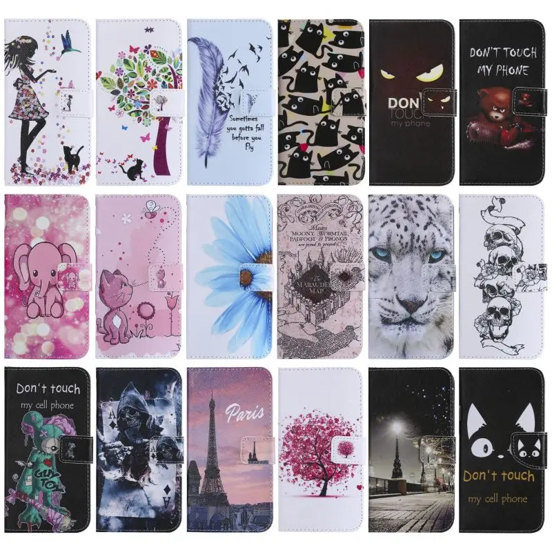 

For iPhone 11 Pro Max 2019 Cute Flip Leather Case For Capa apple X XS XR 8 7 6 6S Plus 5 5s SE Wallet Stand Card Slot Cover P06F