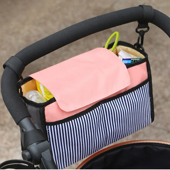 Многофункциональная Водонепроницаемая универсальная детская коляска, сумка-Органайзер для детского автомобиля, подвесная корзина, аксессуары для коляски - Цвет: as picture