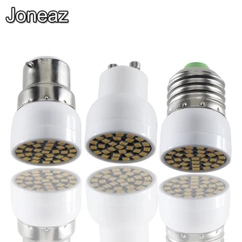 

Joneaz 5x bombillas led e14 E27 B22 GU10 3W spotlight 110v 220v mini bulb lights SMD 2835 30 leds energy saving lamp lighting