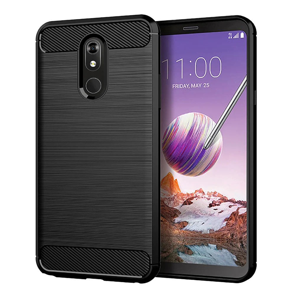 

Phone Case For LG Stylo 5 Case Silicone Bumper Carbon Fiber Cover For LG Stylo 5 Cover Soft TPU Coque Shell For LG Stylo5 Bumper