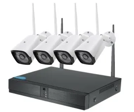 

Seeyuecam 4CH 720P 1.0Mp plug and play wireless NVR kits with 4 Camera CCTV Camera system