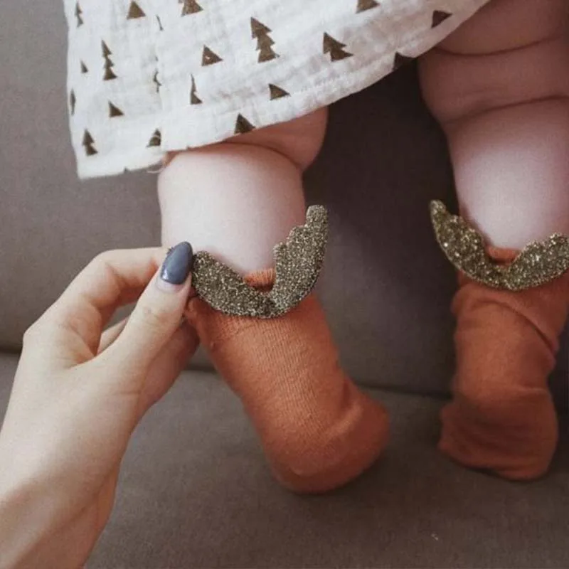 

Newborn Baby Socks Solid Wing Lace Baby Socks For Girls Infant Cotton Toddler Baby Girls Socks