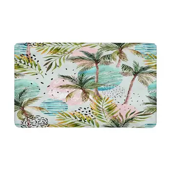 

Abstract Summer Coconut tree Palm Tree Indoor Decoration Entrance Doormat