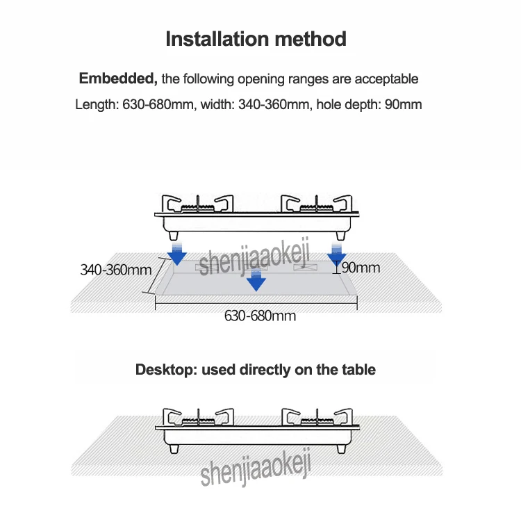 1 шт. XB205Y газовая плита сжиженный газ встроенный/настольный двойной использование двухголовых печей домашняя энергосберегающая газовая плита печь