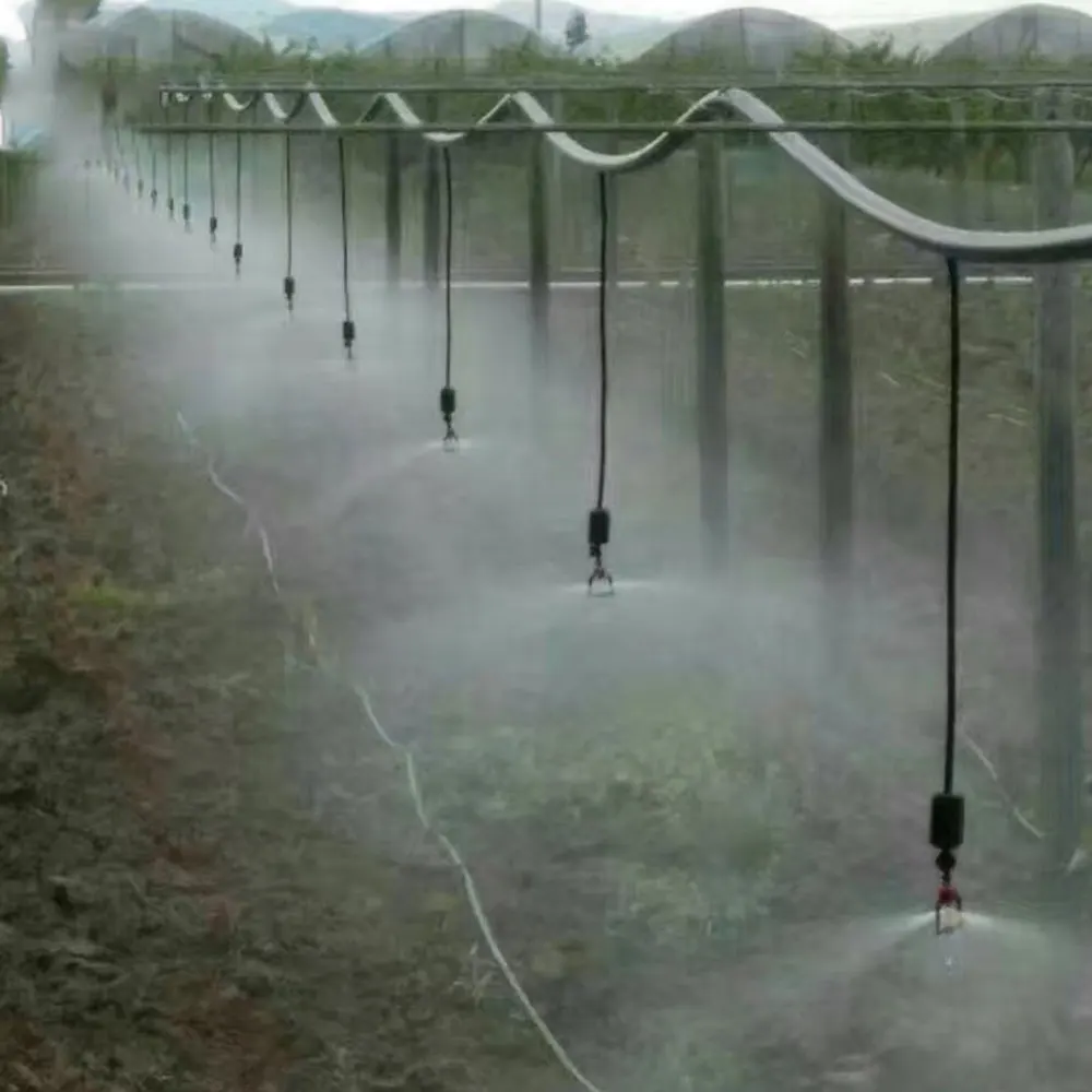 

5 Head Micro Watering Irrigation System Fog Drop Cooling Nozzle Garden Greenhouse Adjustable Spray Nozzle