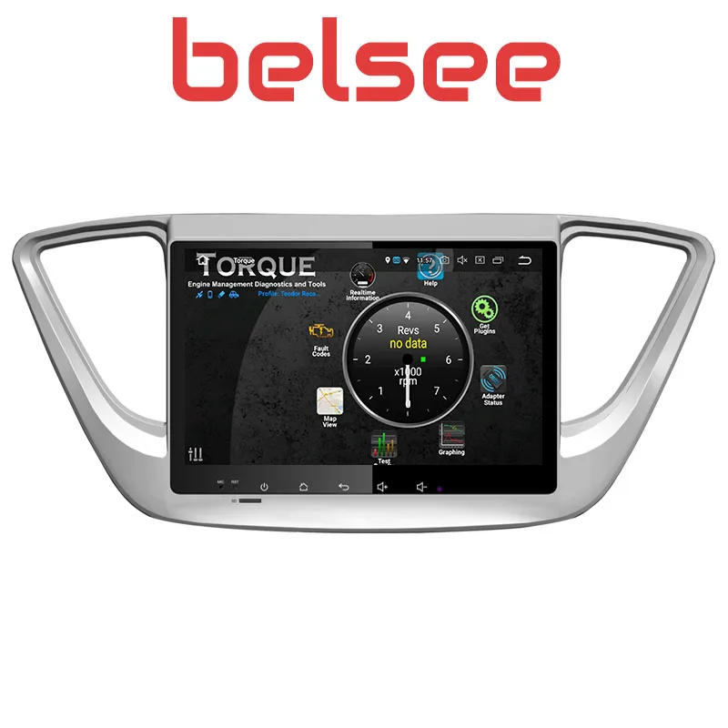 Clearance Belsee for Hyundai Verna Accent Solaris 2017 2018 2 Din Android 8 Car Radio Stereo GPS Navigation Bluetooth IPS Screen 4GB 32GB 5