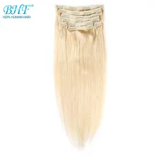 Bhf Клип В Пряди человеческих волос для наращивания Remy Прямые пряди на клипсах для наращивания 8 шт./компл. 160g 220g 2" из натуральных волос