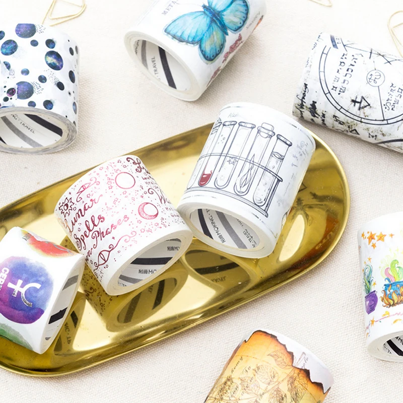 

3-9cm x 3-5 m Mysterious power series Special ink Bronzing adhesive washi tape diy masking tape scrapbooking stickers stationery