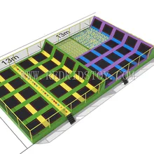 Одобренный CE гимнастический фитнес батут для взрослых супер качество Крытый большой батут парк HZ-LG011
