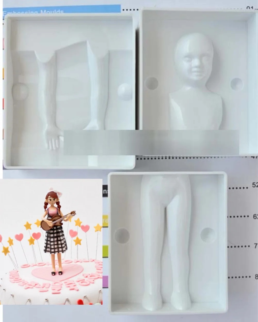 The Little Girl Body Mold Silicone Cake Sugar Fondant Cake Molds Soap