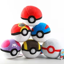 Anime Animals Ball Cute Pikachu Pokeballs Plush Plush Doll Keychain Bag Keys Pendant Stuffed Doll Toys Kids Birthday Gift