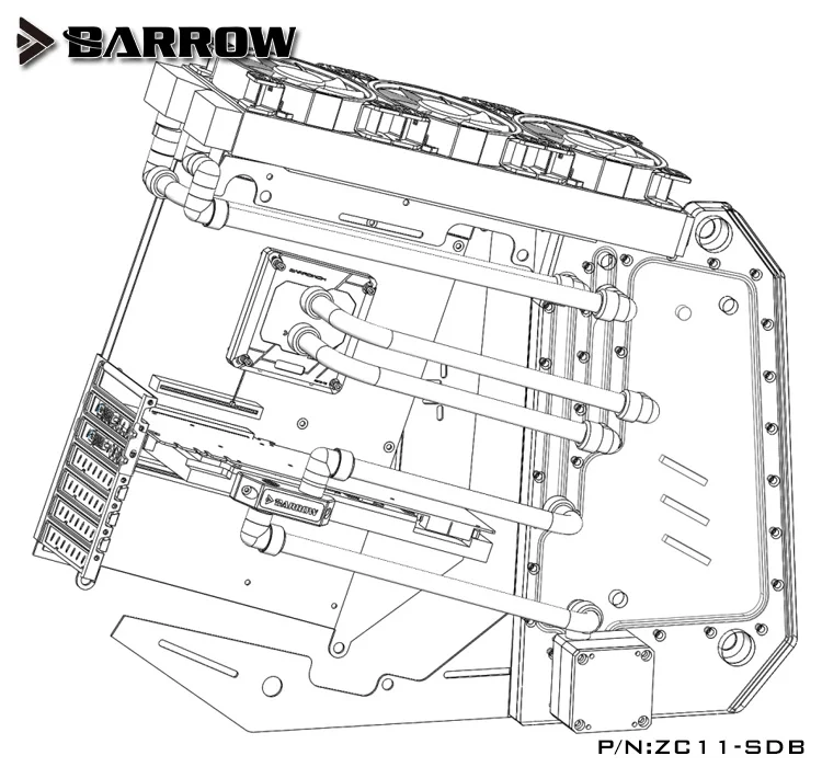Курган ZC11-SDB, водные доски для Zeaginal-11 чехол, для Intel cpu водоблок и один GPU корпус