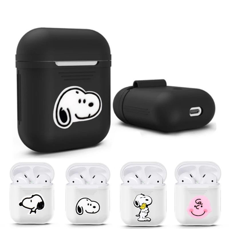 

3D Cute Dog Wireless Bluetooth Earphone Case For Apple AirPods Silicone Charging Headphones Cases For Airpods2 Protective Cover