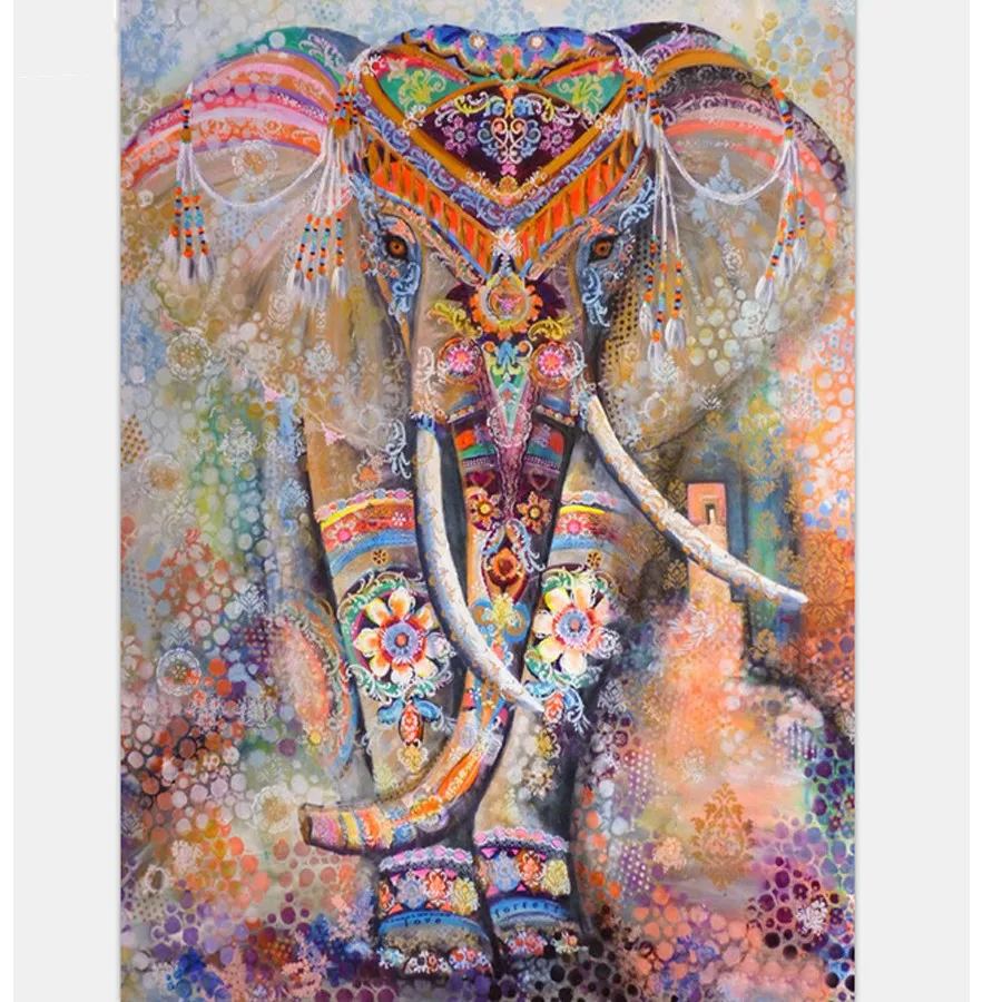 

diy 5d diamond painting animal square rhinestones diamond embroidery Abstract elephant cross stitch mosaic pattern full drill