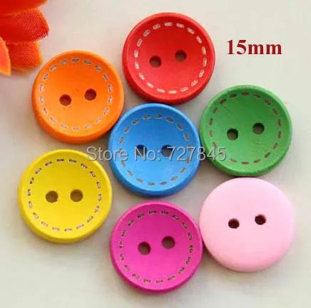 

15 мм Разноцветные тканевые кнопки, расписные деревянные кнопки, швейные кнопки для DIY (SS-k364-41)
