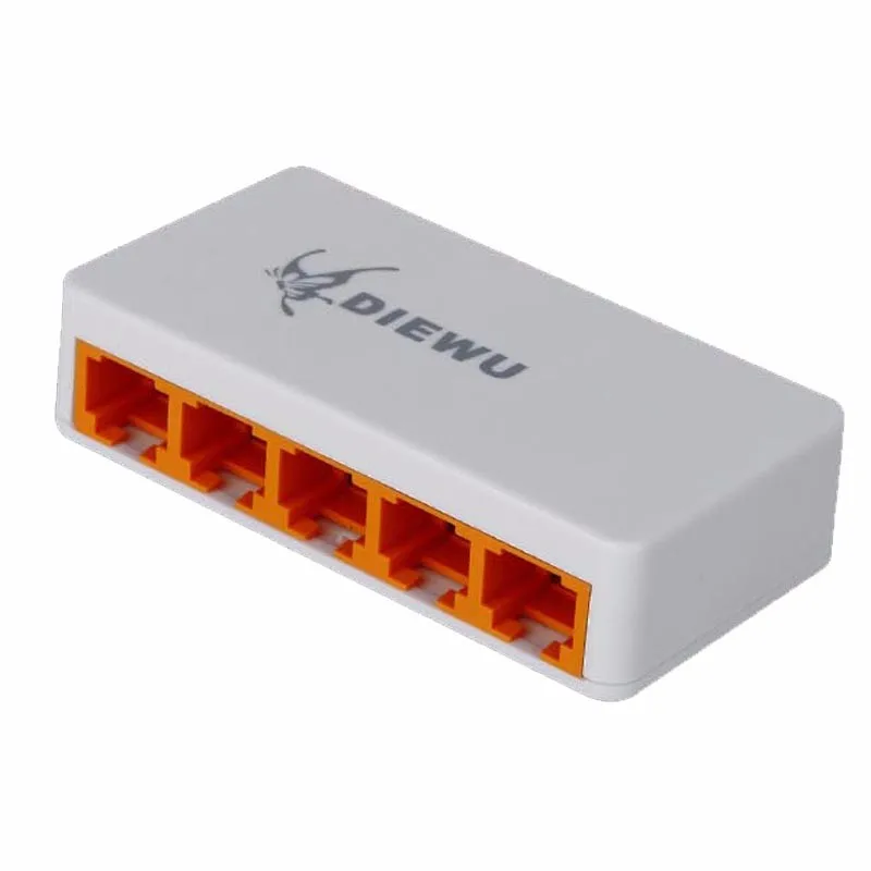 5 Порты Fast Ethernet RJ45 10/100 Мбит сетевой коммутатор хаб настольное, ноутбук, Портативный путешествия моноканальный центр