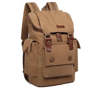 

yesetn bag 101916 mens simple canvas backpack travel bag double shoulder bag