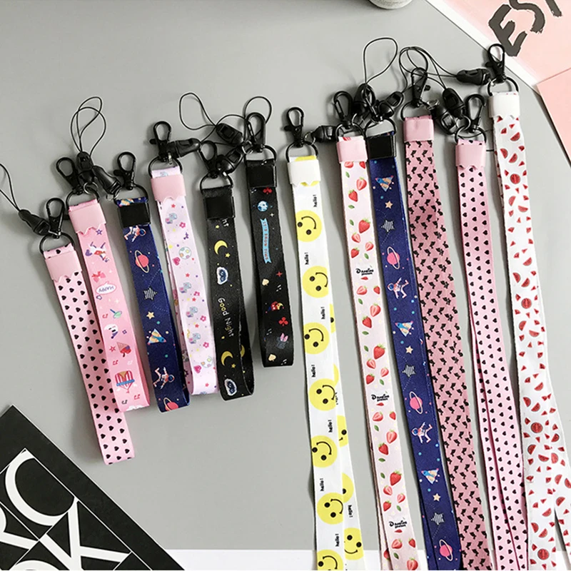 Crystal Mobile Phone Lanyard Neck Strap Cute For iPhone ID Card Key ...