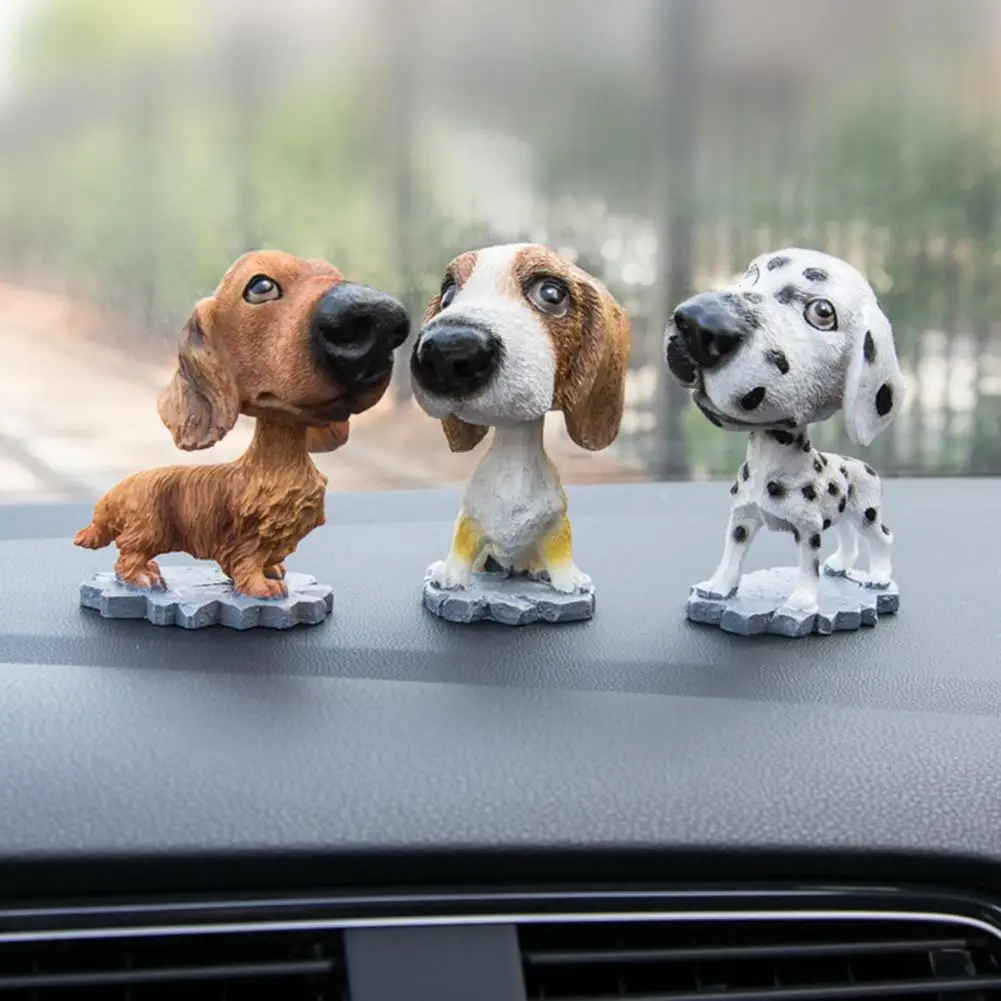 

Lovely Cartoon Dog Shake Head Doll Resin Craft Car Dashboard Ornament Decor