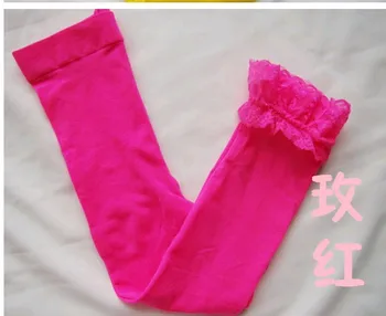 

Top New girls velvet short baby girl candy color lace leggings 12 colors for 2-9 years
