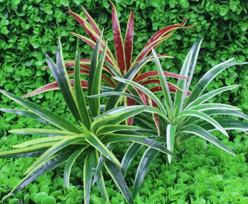 Buy Mini Artificial Plants Fake Plastic Green Leaves