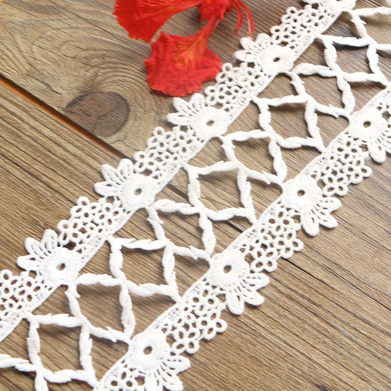 

1Yard/lot Width:11cm Stylish cotton embroidered mesh lace Garment lace trims trimmings DIY Sewing accessories