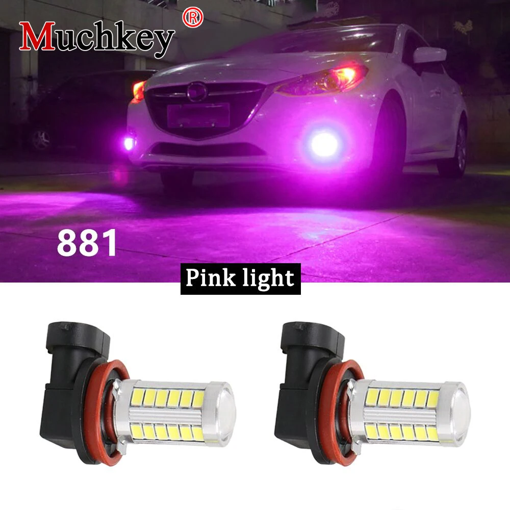 2pcs H27 880 881 H27W/2 H27W2 LED 1000LM Still Bright Flash Fog Bulbs ...