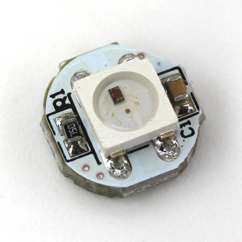 1Bit WS2812 5050 RGB светодиодный полный Цвет встроенный дальнего света круглый Тип