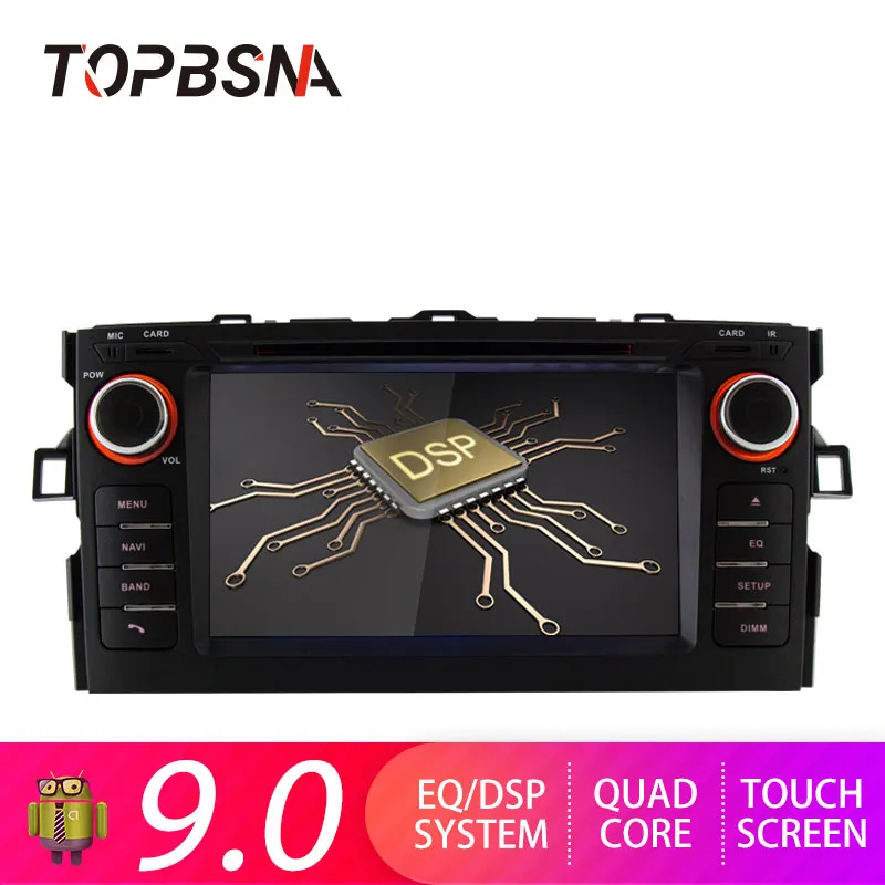 

TOPBSNA 2 din Android 9.0 Car DVD Player For TOYOTA Auris 2008 GPS Navigator auto stereo headunit car multimedia navi WIFI USB