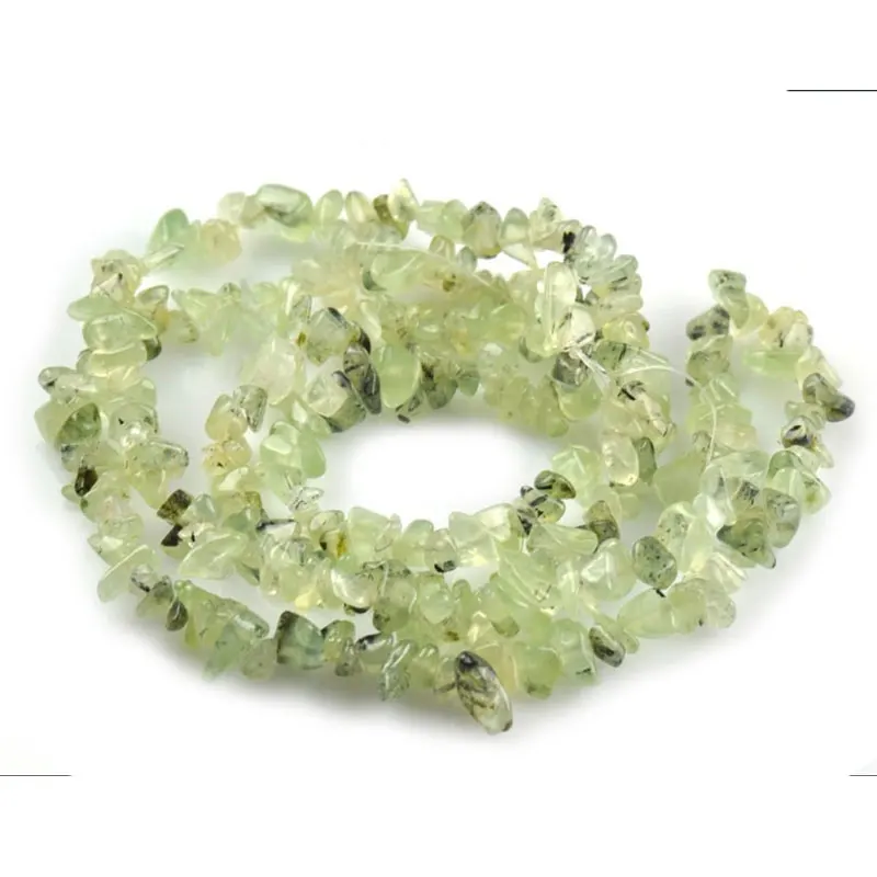 

3-5x6-8mm Green Prehnitess Beads Natural Freeform Chips Stone Beads For Jewelry Making Beads 32'' Needlework DIY Beads Trinket
