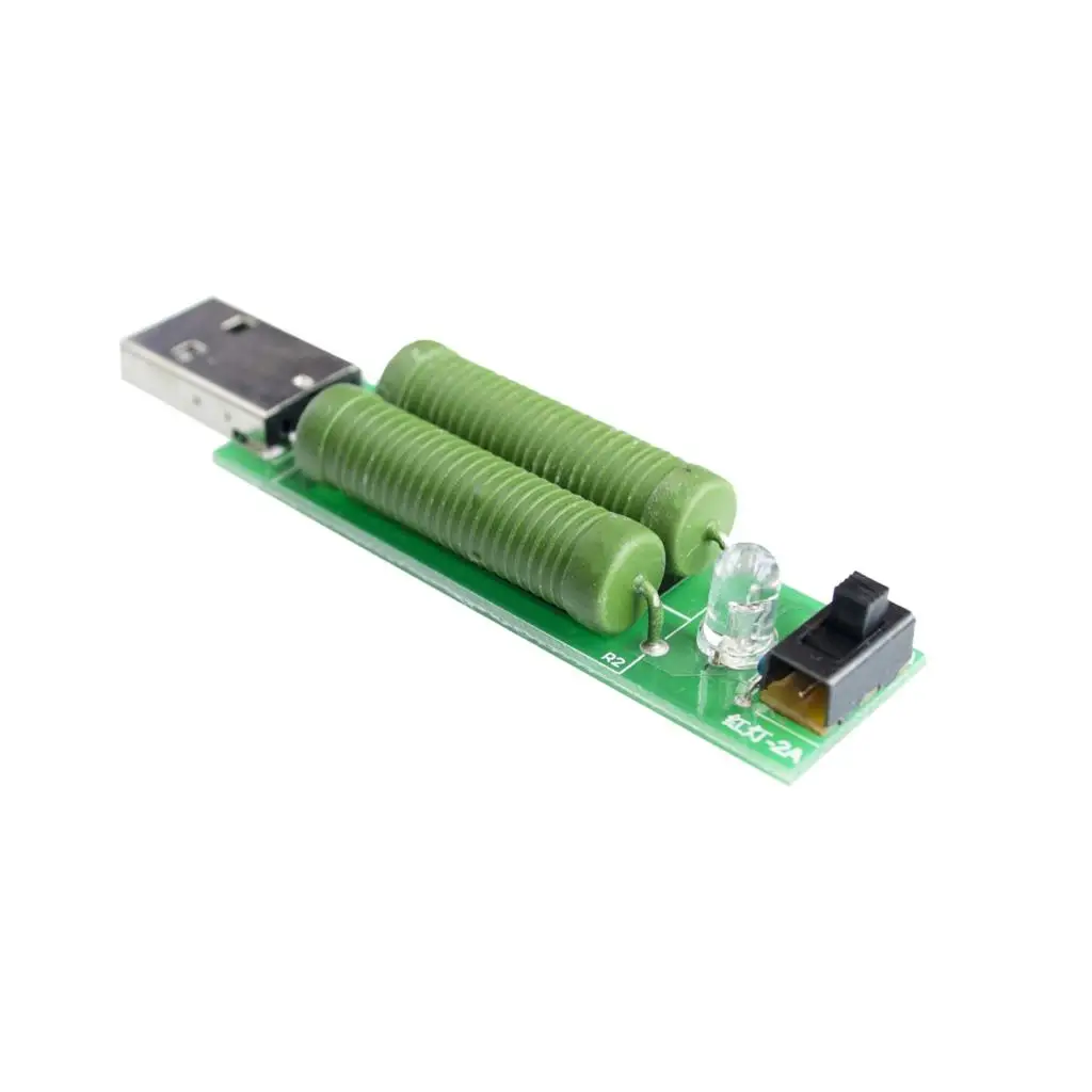 

USB mini discharge load resistor 2A/1A With switch 1A Green led, 2A Red led