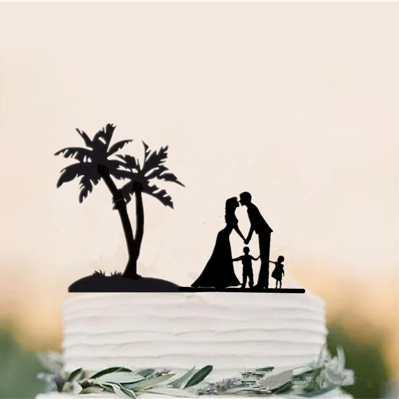 beach-theme-family-style-wedding-cake-topper-bride-and-groom-with-child-cake-topper-decorations-for-weddinganniversary