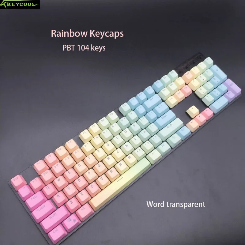 

Rainbow Keycap Mechanical Keyboard Translucidus Backlight Keycap ANSI layout Gaming Keyboard Key Caps For OEM Cherry MX Switches