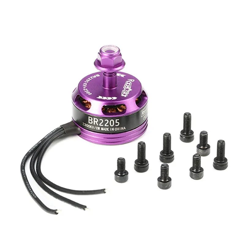 

New Arrival Racerstar Racing Edition 2205 BR2205 2300KV 2-4S Brushless Motor CW/CCW Purple For QAV250 ZMR250 260