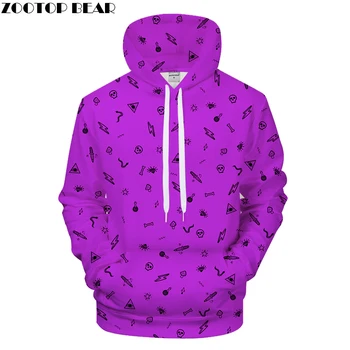 

Purple 3D Hoodies Men Women Hoody Print Sweatshirts Funny Pullover Streatwear Tracksuit Hooded Coat Anime Drop ship ZOOTOP BEAR