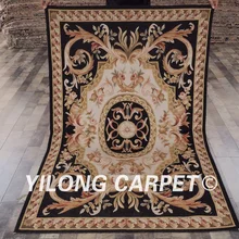 Yilong 4'x6' cusomized синий ручной работы французский китайские ковры aubusson(W38C4x6