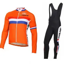 Зимний флисовый термальный- голландский длинный рукав Велоспорт трикотаж велосипедная одежда ROPA CICLISMO+ комбинезон 3D гелевый коврик набор