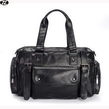 Hohe qualität leder männer reisetasche wasserdichte reisetasche männer messenger bags männer crossbody umhängetasche handtaschen tote schwarz