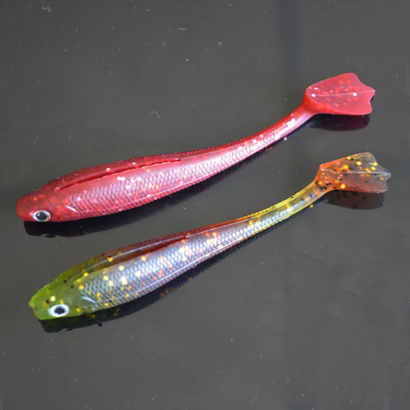 

2019 New Fishing Soft Bait Lure Big Eye Bionic Fish 9.5cm/5.5g Artificial Lures T Tails Lot 2 Pieces