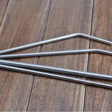 304 нержавеющая соломы для 20 унц. стакана воды Нержавеющая сталь Металл соломинкой многоразового соломка 215*6 мм