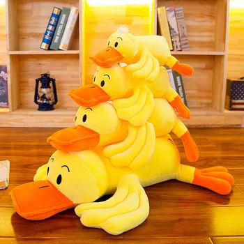 

Body Pillows Big Yellow Duck Plush Doll Toys Soft Plush Pillow Cushion Solid Color Animal Dolls Children's Gifts Office Cushion