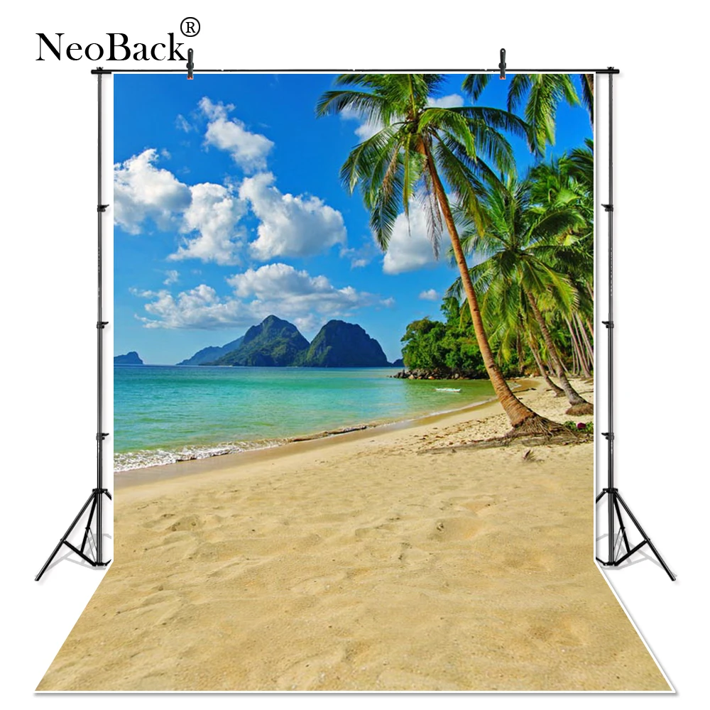 Виниловый фон для фотосъемки NeoBack с изображением тропического летнего синего