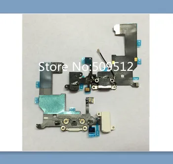

50pcs/lot Brand New High quality for iPhone 5 5g Headphone Audio Jack Dock Charger Connector Flex Cable free shipping +Tracking