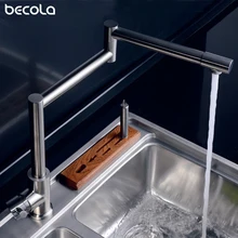 

Kitchen Faucet 720 Degree Swivel Stainless Steel Sink Faucet Universal Single Handle Hot and Cold Mixer Folding Bar Faucet