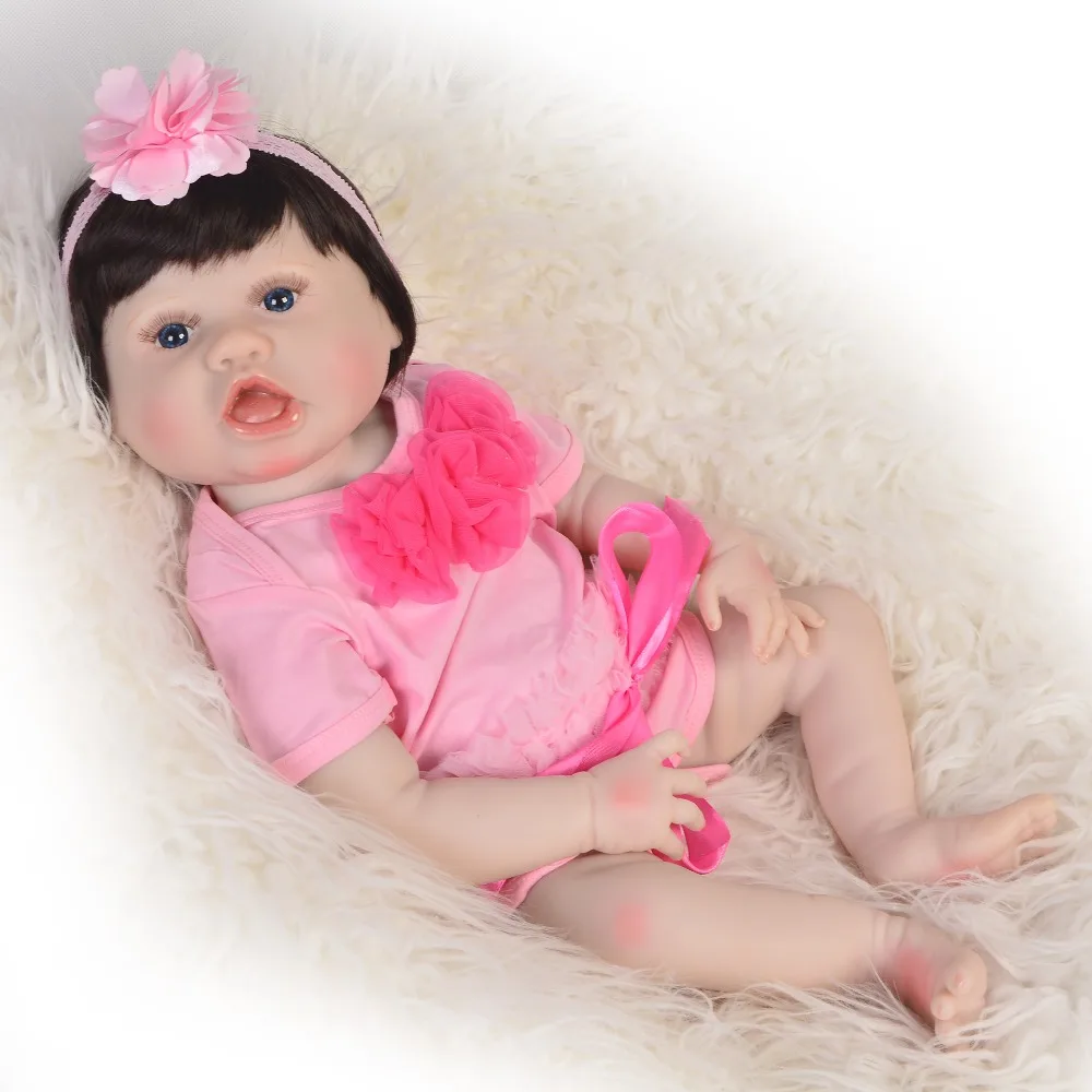 

Bebe doll reborn full vinyl silicone reborn baby dolls fake babies girl newborn dolls 23"57cm reborn doll toy gift for kids