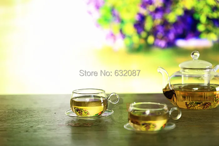 

Beautiful Glass Teapot Set 1pc 800ml Glass Teapot + 2pcs Glass Thumb Cup and Saucer