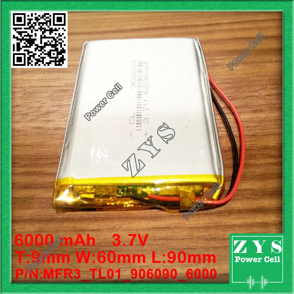 

1 pcs. li-ion battery 3.7v 6000mAh rechargeable battery 3.7 v 6000 mah size: 9x60x90mm
